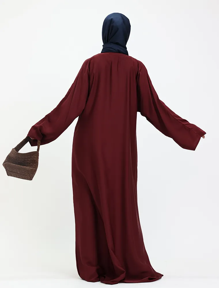 Maroon Basic Abaya